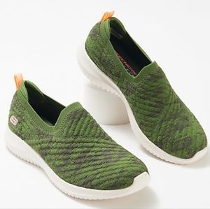 Skechers Ultra Flex Washable Printed Knit Slip-On Shoes 7.5